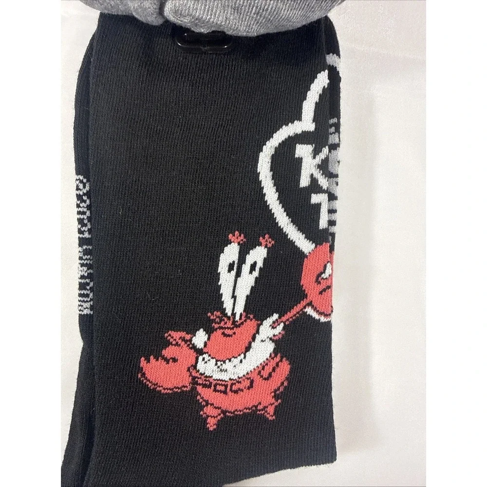 SPONGEBOB SQUARE PANTS Cartoon‎ Nickelodeon Crew Socks 2 Pair Size 6-12